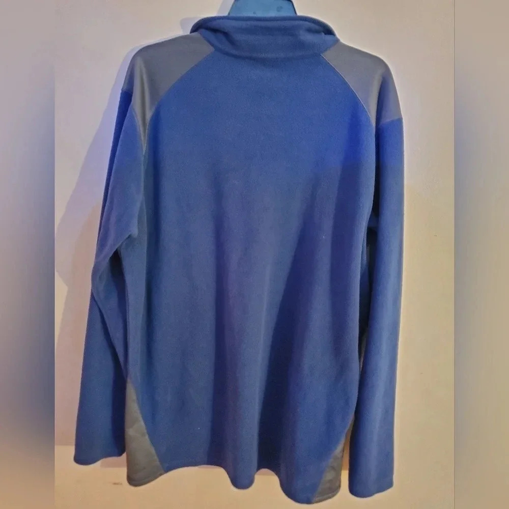 Columbia men's pullover 1/4 zip performance fleece blue/grey size XL - Picture 5 of 7
